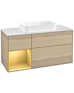 Villeroy und Boch Finion Villeroy und Boch G701HFPC 120x60.3x50.1cm, étagère droite or mat, Oak Veneer