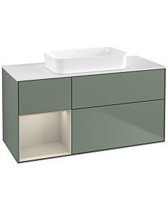 Villeroy und Boch Finion Villeroy und Boch G701HHGM 120x60.3x50.1cm, étagère à droite Sand matt, Olive Matt Lacquer