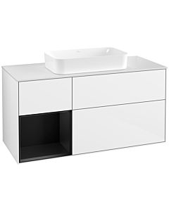 Villeroy und Boch Finion Villeroy und Boch Finion G701PDGF 120x60.3x50.1cm, shelf on the right Black matt lacquer, Glossy white lacquer