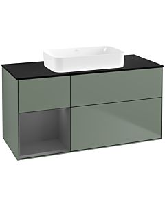 Villeroy und Boch Finion Villeroy und Boch G702GKGM 120x60,3x50,1cm, étagère droite anthracite mat, Olive Matt Lacquer