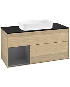 Villeroy und Boch Finion Villeroy und Boch Finion G702GKPC 120x60.3x50.1cm, shelf on the right anthracite matt, Oak Veneer