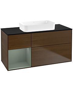 Villeroy und Boch Finion Villeroy und Boch G702GMGN 120x60.3x50.1cm, étagère à droite Olive Matt Lacquer , placage Olive Matt Lacquer