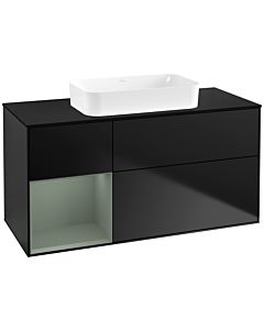 Villeroy und Boch Finion Villeroy und Boch Finion G702GMPD 120x60.3x50.1cm, shelf on the right Olive Matt Lacquer , black matt lacquer