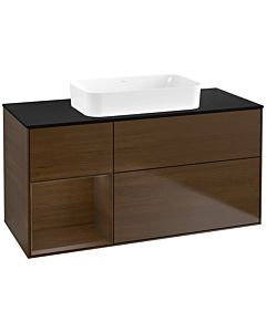 Villeroy und Boch Finion Waschtischunterschrank G702GNGN 120x60,3x50,1cm, Regal rechts Walnut veneer, Walnut veneer