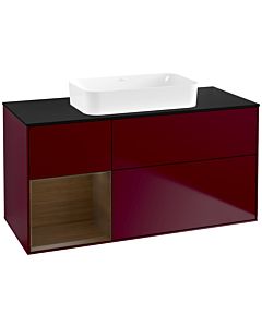 Villeroy und Boch Finion Villeroy und Boch G702GNHB 120x60.3x50.1cm, étagère à droite placage noyer, Peony Matt