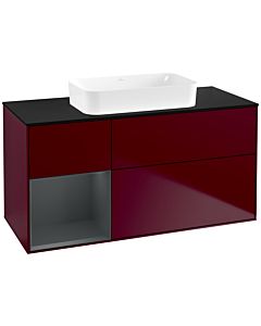 Villeroy und Boch Finion Villeroy und Boch G702HGHB 120x60.3x50.1cm, étagère à droite Midnight Blue Matt Lacquer , Peony Matt