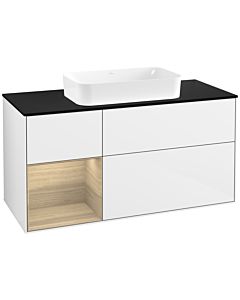 Villeroy und Boch Finion Villeroy und Boch G702PCGF 120x60.3x50.1cm, étagère à droite Oak Veneer , laqué blanc brillant