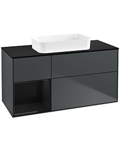 Villeroy und Boch Finion Villeroy und Boch Finion G702PHHG 120x60.3x50.1cm, shelf right Glossy Black Lacquer , Midnight Blue Matt Lacquer