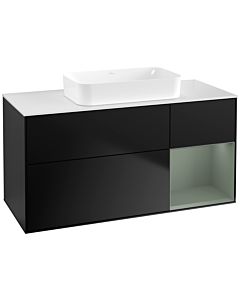 Villeroy und Boch Finion Villeroy und Boch Finion G711GMPD 120x60.3x50.1cm, shelf on the right Olive Matt Lacquer , black matt lacquer