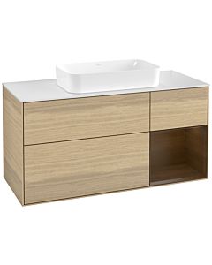 Villeroy und Boch Finion Villeroy und Boch G711GNPC 120x60,3x50,1cm, étagère droite placage noyer, Oak Veneer