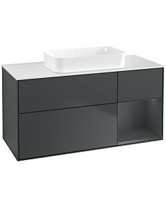 Villeroy und Boch Finion Waschtischunterschrank G711HGHG 120x60,3x50,1cm, Regal rechts Midnight Blue Matt Lacquer, Midnight Blue Matt Lacquer