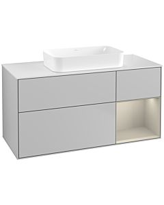 Villeroy und Boch Finion Villeroy und Boch G711HHGJ 120x60.3x50.1cm, étagère à droite Sand mat, gris clair mat