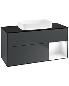 Villeroy und Boch Finion Villeroy und Boch G712GFHG 120x60.3x50.1cm, étagère à droite Laque blanc brillant, Midnight Blue Matt Lacquer