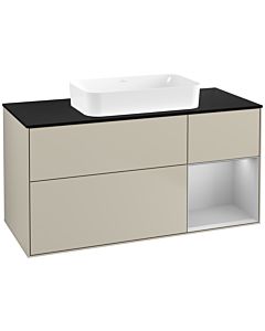 Villeroy und Boch Finion Villeroy und Boch G712GJHH 120x60.3x50.1cm, étagère à droite gris clair mat, Sand Matt Lacquer