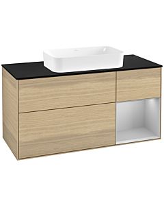 Villeroy und Boch Finion Waschtischunterschrank G712GJPC 120x60,3x50,1cm, Regal rechts Light grey matt, Oak Veneer