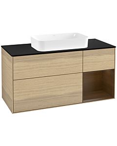 Villeroy und Boch Finion Villeroy und Boch G712GNPC 120x60,3x50,1cm, étagère droite placage noyer, Oak Veneer