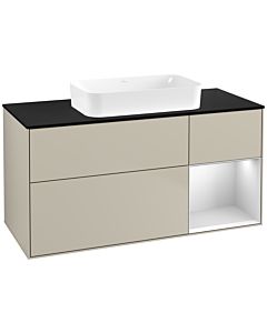 Villeroy und Boch Finion Villeroy und Boch G712MTHH 120x60.3x50.1cm, étagère à droite laqué blanc mat, Sand Matt Lacquer