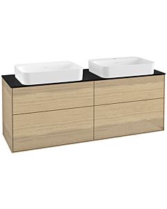 Villeroy und Boch Finion Villeroy und Boch G72200PC 160x60.3x50.1cm, verre noir mat, Oak Veneer