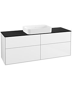 Villeroy und Boch Finion Villeroy und Boch G73200GF 160x60.3x50.1cm, verre noir mat, laqué blanc brillant