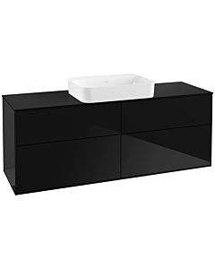 Villeroy und Boch Finion Villeroy und Boch G73200PH 160x60.3x50.1cm, verre noir mat, Glossy Black Lacquer