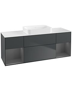 Villeroy und Boch Finion Villeroy und Boch G741GKHG 160x60.3x50.1cm, étagères Laque anthracite mate, Midnight Blue Matt Lacquer