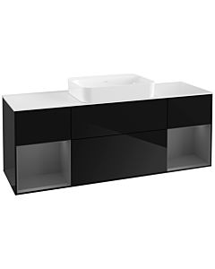 Villeroy und Boch Finion Villeroy und Boch G741GKPH 160x60.3x50.1cm, étagères Laque anthracite mate, Glossy Black Lacquer