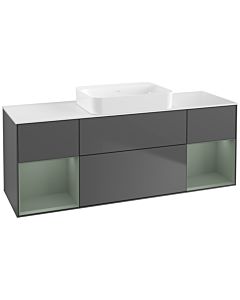 Villeroy und Boch Finion Villeroy und Boch Finion G741GMGK 160x60.3x50.1cm, shelves olive matt lacquer, anthracite matt