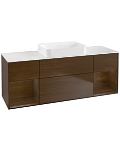 Villeroy und Boch Finion Waschtischunterschrank G741GNGN 160x60,3x50,1cm, Regale Walnut veneer, Walnut veneer