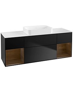 Villeroy und Boch Finion Villeroy und Boch Finion G741GNPD 160x60.3x50.1cm, shelves walnut veneer, black matt lacquer
