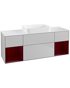 Villeroy und Boch Finion Waschtischunterschrank G741HBGJ 160x60,3x50,1cm, Regale Peony matt lacquer, Light grey matt