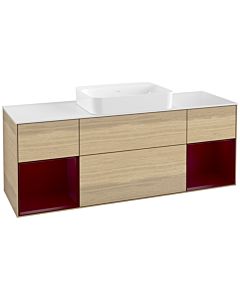 Villeroy und Boch Finion Villeroy und Boch Finion G741HBPC 160x60.3x50.1cm, shelves Peony matt lacquer, Oak Veneer
