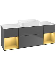 Villeroy und Boch Finion Villeroy und Boch Finion G741HFGK 160x60.3x50.1cm, shelves gold matt lacquer, anthracite matt