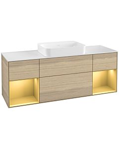 Villeroy und Boch Finion Villeroy und Boch Finion G741HFPC 160x60.3x50.1cm, shelves gold matt lacquer, Oak Veneer
