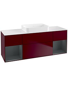 Villeroy und Boch Finion Waschtischunterschrank G741HGHB 160x60,3x50,1cm, Regale Midnight matt lacquer, Peony Matt