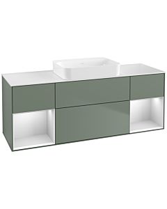 Villeroy und Boch Finion Villeroy und Boch Finion G741MTGM 160x60.3x50.1cm, shelves white matt lacquer, Olive Matt Lacquer