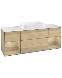 Villeroy und Boch Finion Waschtischunterschrank G741PCPC 160x60,3x50,1cm, Regale Oak Veneer, Oak Veneer
