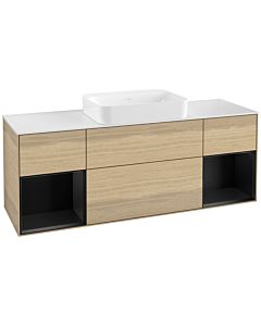 Villeroy und Boch Finion Villeroy und Boch Finion G741PDPC 160x60.3x50.1cm, shelves black matt lacquer, Oak Veneer