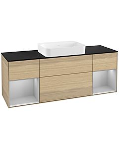 Villeroy und Boch Finion Waschtischunterschrank G742GJPC 160x60,3x50,1cm, Regale Light grey matt lacquer, Oak Veneer