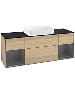 Villeroy und Boch Finion Villeroy und Boch Finion G742GKPC 160x60.3x50.1cm, shelves anthracite matt lacquer, Oak Veneer