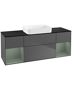 Villeroy und Boch Finion Villeroy und Boch Finion G742GMGK 160x60.3x50.1cm, shelves olive matt lacquer, anthracite matt