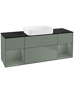 Villeroy und Boch Finion Villeroy und Boch G742GMGM 160x60.3x50.1cm, étagères laqué mat olive, Olive Matt Lacquer
