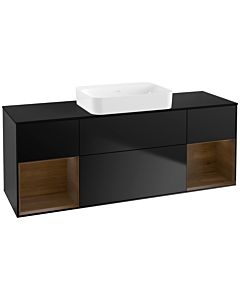 Villeroy und Boch Finion Villeroy und Boch Finion G742GNPD 160x60.3x50.1cm, shelves walnut veneer, black matt lacquer
