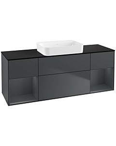 Villeroy und Boch Finion Villeroy und Boch G742HGHG 160x60.3x50.1cm, étagères laqué mat minuit, minuit Blue Matt Lacquer