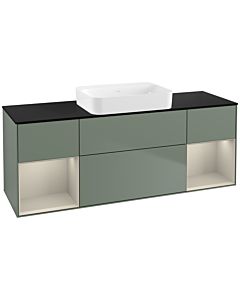 Villeroy und Boch Finion Villeroy und Boch G742HHGM 160x60.3x50.1cm, étagères laqué sable sable, Olive Matt Lacquer