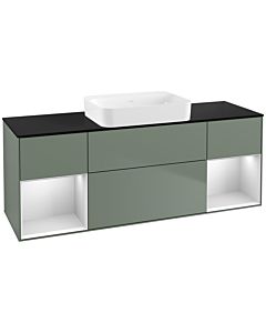 Villeroy und Boch Finion Villeroy und Boch Finion G742MTGM 160x60.3x50.1cm, shelves white matt lacquer, Olive Matt Lacquer