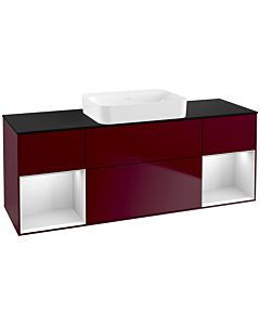 Villeroy und Boch Finion Waschtischunterschrank G742MTHB 160x60,3x50,1cm, Regale White matt lacquer, Peony Matt