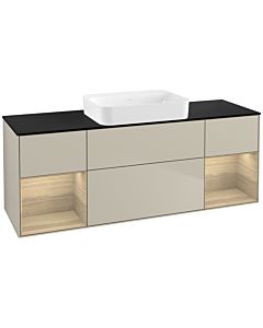 Villeroy und Boch Finion Villeroy und Boch G742PCHH 160x60.3x50.1cm, étagères Oak Veneer , Sand Matt Lacquer