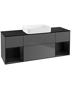 Villeroy und Boch Finion Villeroy und Boch Finion G742PDGK 160x60.3x50.1cm, shelves black matt lacquer, anthracite matt