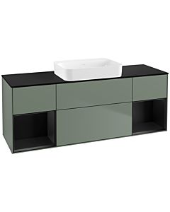 Villeroy und Boch Finion Villeroy und Boch Finion G742PDGM 160x60.3x50.1cm, shelves black matt lacquer, Olive Matt Lacquer