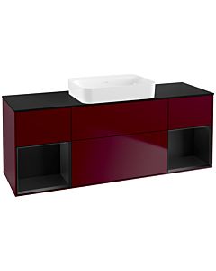 Villeroy und Boch Finion Villeroy und Boch Finion G742PDHB 160x60.3x50.1cm, shelves black matt lacquer, Peony Matt